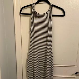 Backless Striped Maxi Dress